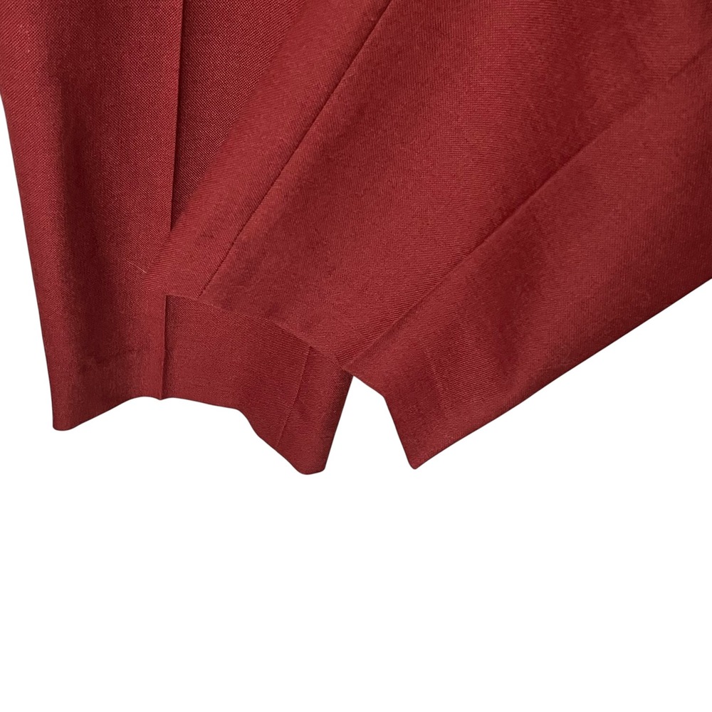 Reiss Eleanor Trousers Women's Size 6 Red Wool Blend Tapered Office Pants Career - Picture 8 of 12